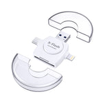 X-Flash R01 3 合 1 8 針 + USB-C / Type-C + Micro USB 介面 SD / TF 卡讀卡器