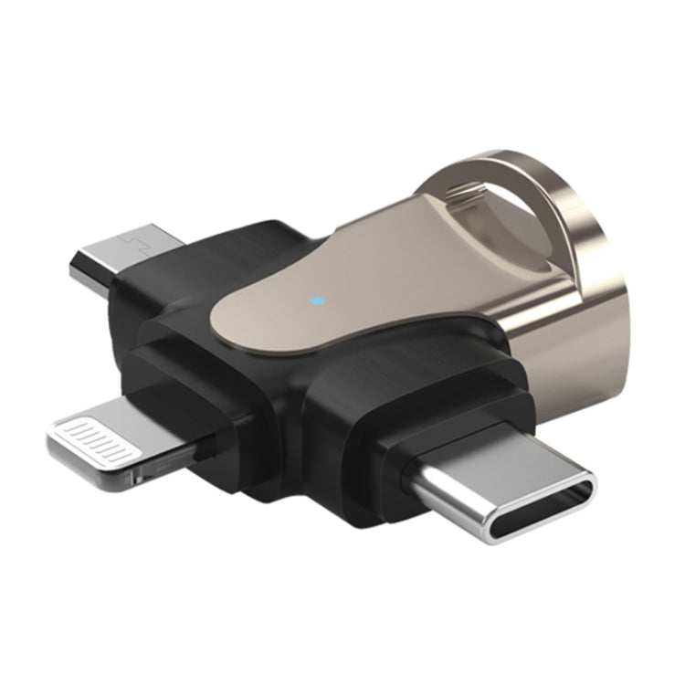 3 合 1 OTG 轉接器，USB 對 Type-C / Micro USB / 8 Pin