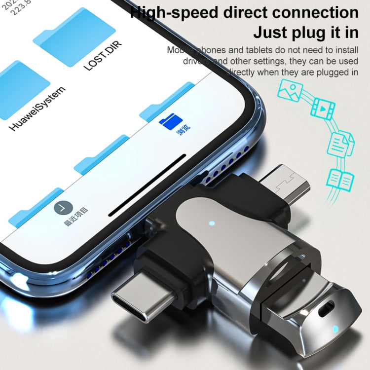 3 合 1 OTG 轉接器，USB 對 Type-C / Micro USB / 8 Pin