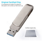 Richwell 3 合 1 16G Micro USB + 8 Pin + USB 3.0 金屬旋轉推拉式隨身碟，具 OTG 功能，16G