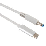 惠普USB-C / Type-C轉7.4 x 0.6mm筆記型電腦電源充電線，線長約1.5米，Type-C轉7.4 x 0.6mm