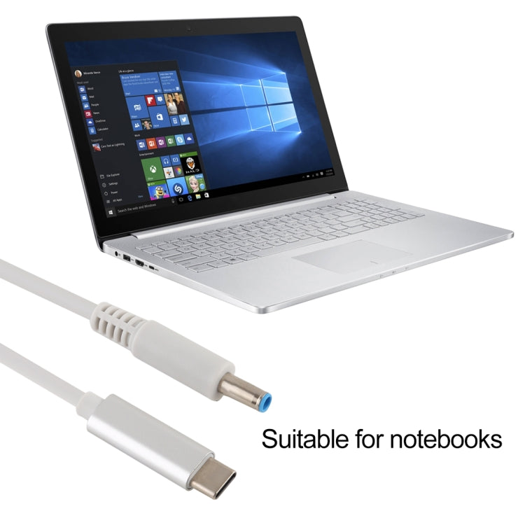 惠普USB-C / Type-C轉7.4 x 0.6mm筆記型電腦電源充電線，線長約1.5米，Type-C轉7.4 x 0.6mm