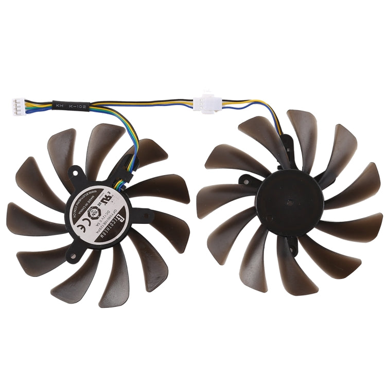 DC 12V 4針VGA顯示卡散熱風扇，適用Zotac Geforce GTX 1080 Ti GTX 1080Ti AMP版，直徑：95mm，成對，直徑：95mm