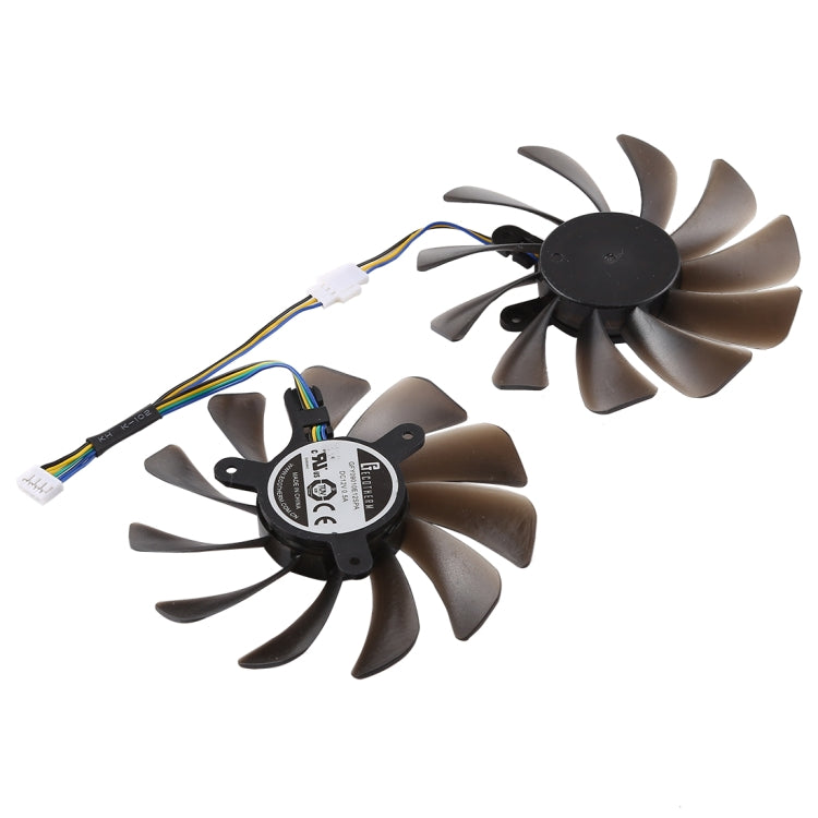 DC 12V 4針VGA顯示卡散熱風扇，適用Zotac Geforce GTX 1080 Ti GTX 1080Ti AMP版，直徑：95mm，成對，直徑：95mm