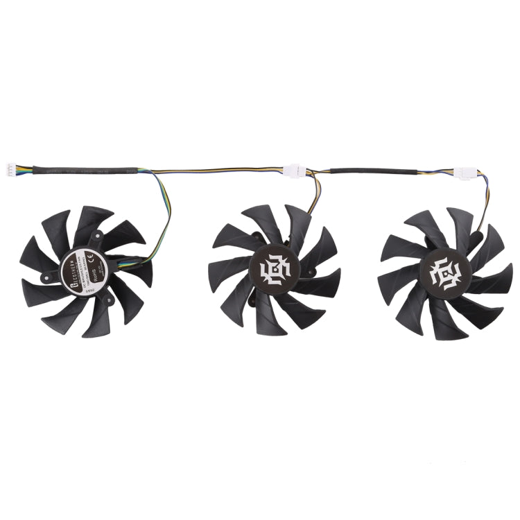 3 件 Zotac GTX 1070-8GD5 X-OC 顯示卡散熱風扇，直徑：85mm，0.5A，直徑：9.5mm（3 件）