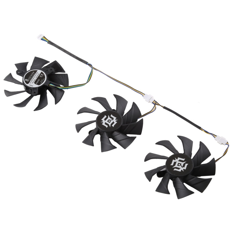 3 件 Zotac GTX 1070-8GD5 X-OC 顯示卡散熱風扇，直徑：85mm，0.5A，直徑：9.5mm（3 件）