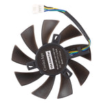 T129215SU 4針雙滾珠軸承替換散熱風扇，適用MSI Gigabyte GTX 1060 RX 480 460 570 580 R9 290X RX 550顯示卡散熱風扇，直徑：85mm，4針公頭