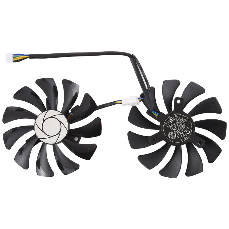 HA9010H12F-Z 4 針顯示卡散熱風扇，適用 MSI GeForce GTX 1050 Hurricane GTX 1060 Hurricane 6G GDDR，直徑：85毫米，成對，HA9010H12F-Z