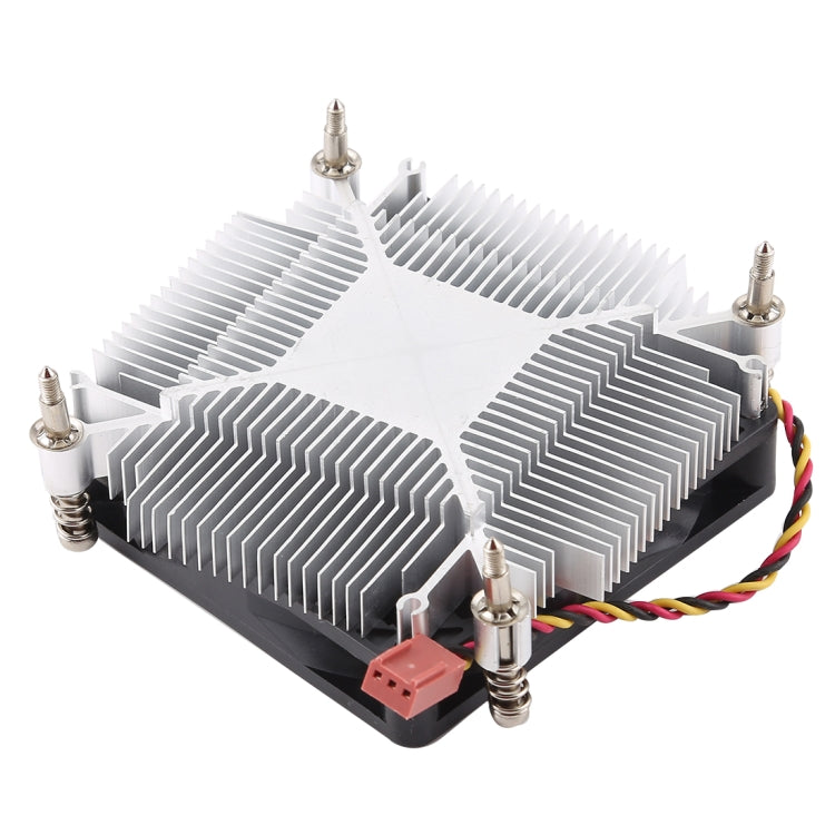 CoolAge 1155-1U 直流 12V 2000轉 30.5立方英尺/分鐘鋁製散熱片液壓軸承散熱風扇，CPU 散熱風扇，適用 Intel 1150 1156 1151，1155-1U 鋁製