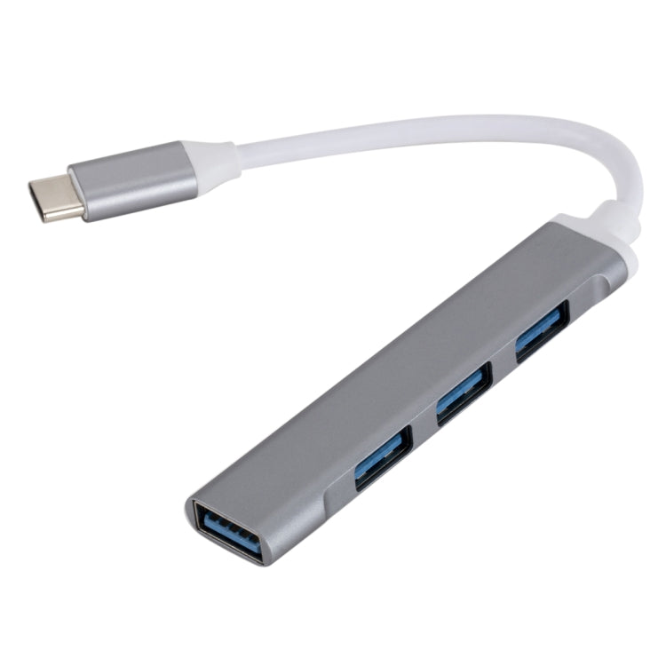 C809 USB 3.0 x 1 + USB 2.0 x 3 轉 USB-C / Type-C 多功能分線集線器轉接器，C809