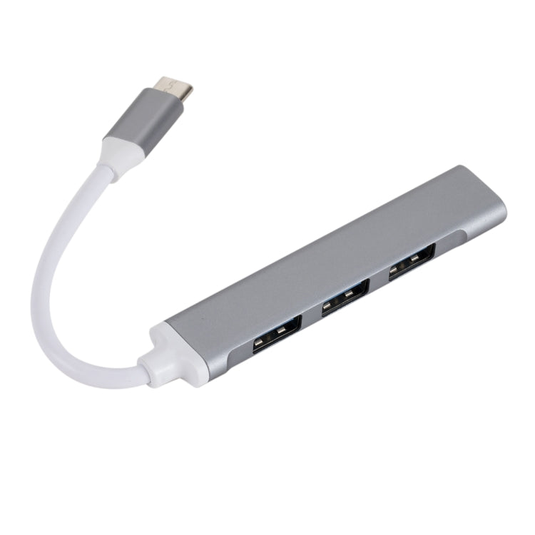 C809 USB 3.0 x 1 + USB 2.0 x 3 轉 USB-C / Type-C 多功能分線集線器轉接器，C809
