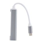 C809 USB 3.0 x 1 + USB 2.0 x 3 轉 USB-C / Type-C 多功能分線集線器轉接器，C809