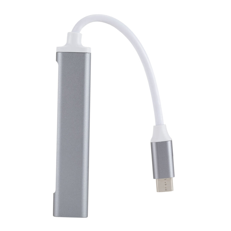C809 USB 3.0 x 1 + USB 2.0 x 3 轉 USB-C / Type-C 多功能分線集線器轉接器，C809