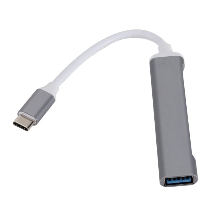 C809 USB 3.0 x 1 + USB 2.0 x 3 轉 USB-C / Type-C 多功能分線集線器轉接器，C809