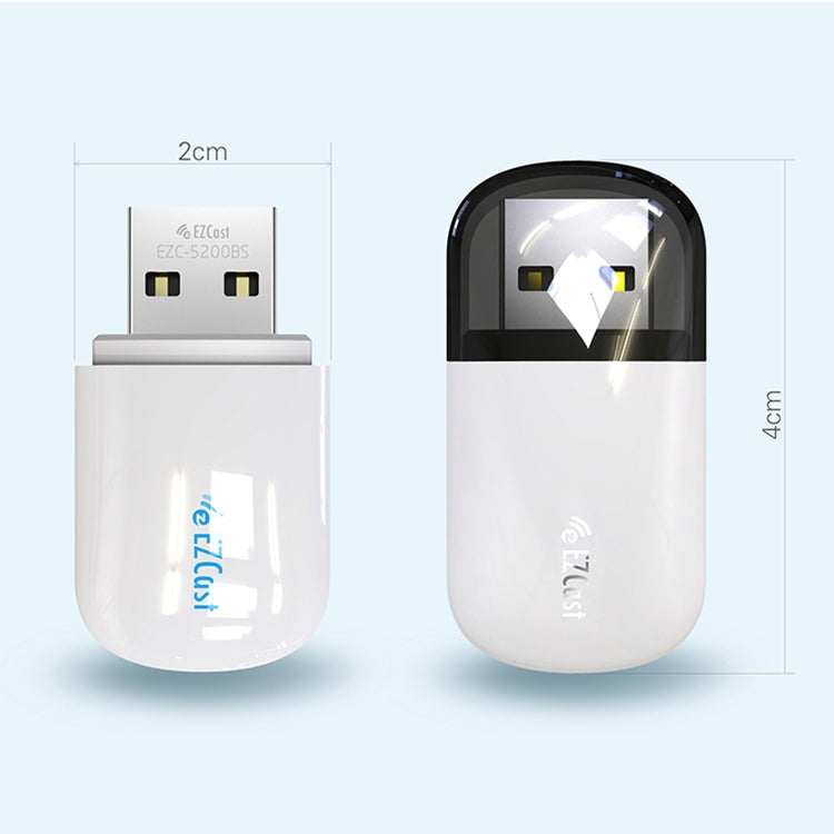 EZCast EZC-5200BS 600Mbps 雙頻 WiFi + 藍牙 USB 2.0 無線網卡