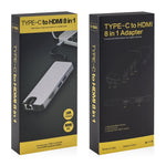 8 合 1 Type-C 轉 HDMI + USB 3.0 + USB 3.0 + Type-C + LAN + VGA + TF/SD 卡讀卡器轉接器