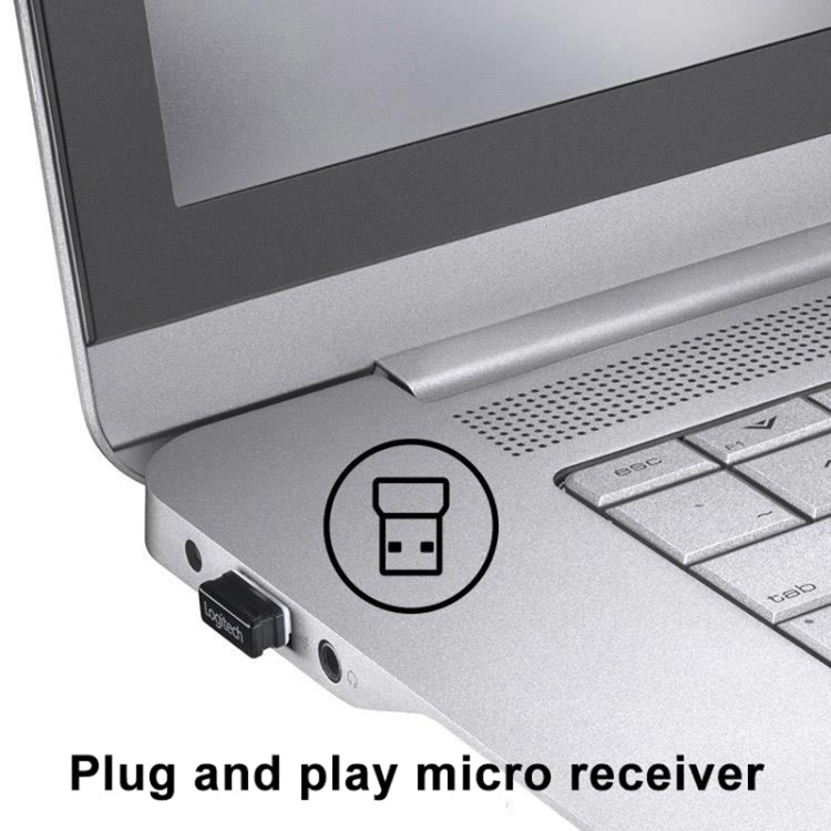 Logitech M330 無線光學靜音滑鼠附微型 USB 接收器
