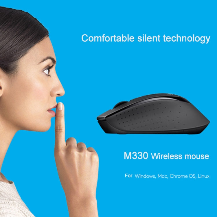 Logitech M330 無線光學靜音滑鼠附微型 USB 接收器
