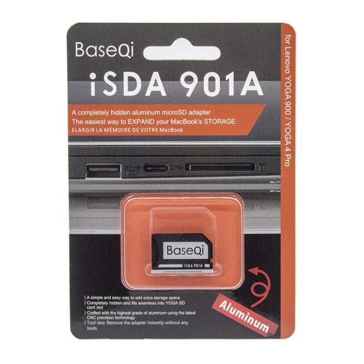 BASEQI 隱藏式鋁合金 SD 卡盒，適用 Lenovo Ideapad 320S 筆記型電腦，適用 Lenovo Ideapad 320S