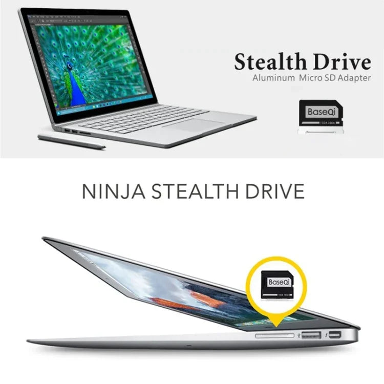 BASEQI 隱藏式鋁合金 SD 卡盒，適用 Lenovo YOGA 900 筆記型電腦，適用 Lenovo YOGA 900