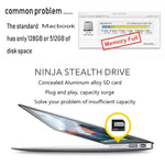 BASEQI 隱藏式鋁合金 SD 卡盒，適用 MacBook Air 13.3 吋筆記型電腦，適用 MacBook Air 13.3