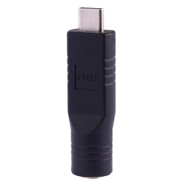 5.5 x 2.1毫米母頭轉 USB-C / Type-C 公頭插頭轉接器，5.5 x 2.1毫米