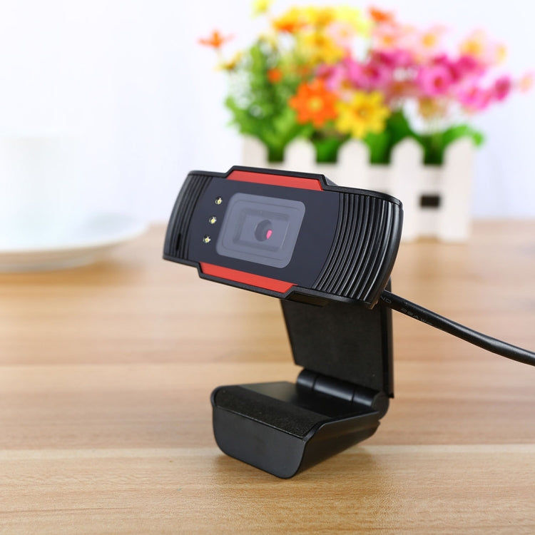 A870C3 480P 網路攝影機 USB 插頭，附吸音麥克風及 3 顆 LED 燈，線長：1.4 米，A870C3（橘色）