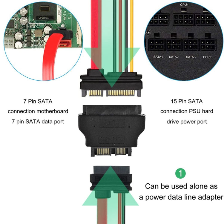 SATA 22 針母頭轉 SLIMLINE SATA 13 針公頭轉接器，SATA 22 針母頭轉 SATA 13 針