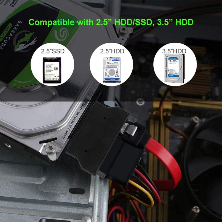 SATA 22 針母頭轉 SLIMLINE SATA 13 針公頭轉接器，SATA 22 針母頭轉 SATA 13 針