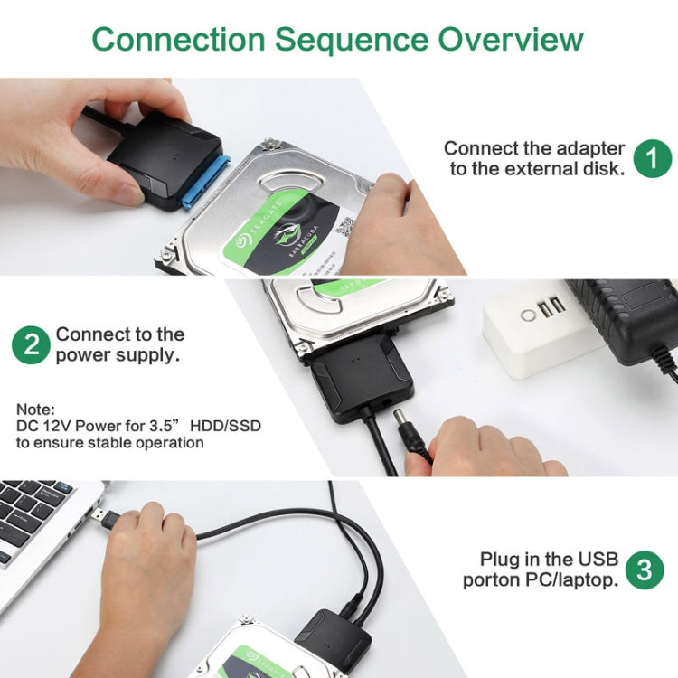 專業SATA轉USB 3.0線纜轉接器 2.5 / 3.5吋SSD硬碟擴充連接器，2.5 / 3.5吋