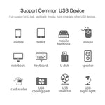 3合1 USB-C / Type-C + Micro USB + 4個USB 2.0埠集線器轉換器，線長：12cm，3合1（白色），3合1（黑色）