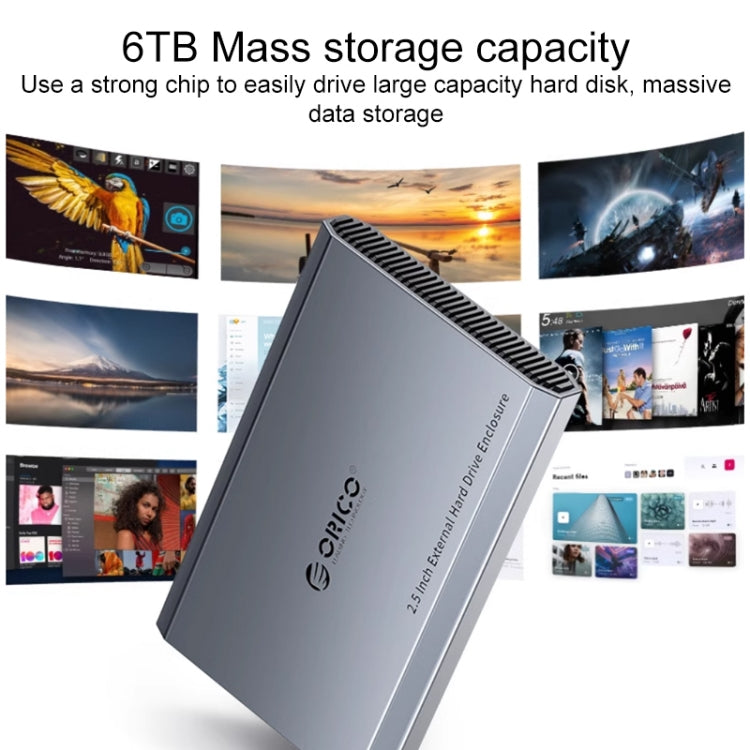 ORICO DD25 C3 2.5吋Type-C轉Type-C及USB機械式SSD硬碟外殼，支援容量：6TB