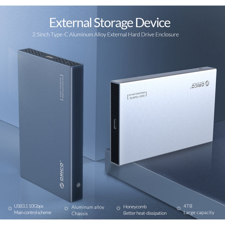 ORICO DD25 C3 2.5吋Type-C轉Type-C及USB機械式SSD硬碟外殼，支援容量：6TB