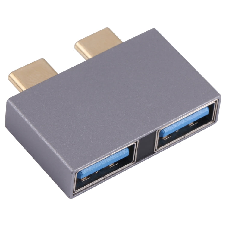 2個USB母頭轉2個USB-C / Type-C公頭轉接器，2個USB母頭轉2個Type-C公頭