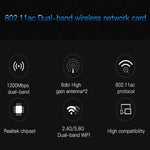 EDUP EP-9607 1200Mbps 雙頻 PCI-E Express 無線網卡，附 2 x 6dBi 天線，EP-9607 1200Mbps
