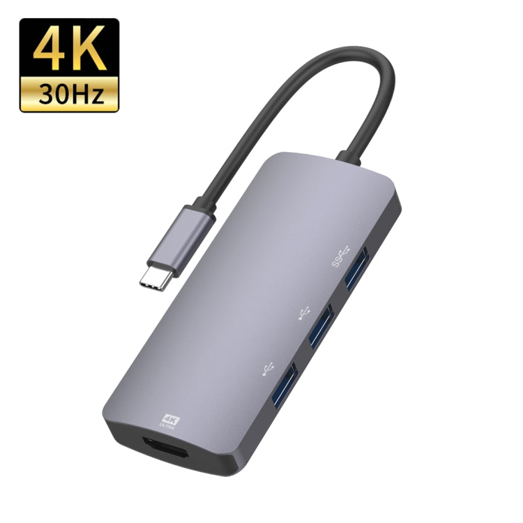 UC912 4合1 4K 30Hz USB 3.0 + 2個USB 2.0轉USB-C / Type-C多功能集線器轉接器，UC912 USB 3.0 + 2個USB 2.0