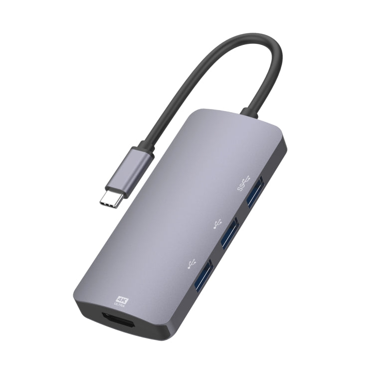 UC912 4合1 4K 30Hz USB 3.0 + 2個USB 2.0轉USB-C / Type-C多功能集線器轉接器，UC912 USB 3.0 + 2個USB 2.0