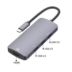 UC912 4合1 4K 30Hz USB 3.0 + 2個USB 2.0轉USB-C / Type-C多功能集線器轉接器，UC912 USB 3.0 + 2個USB 2.0