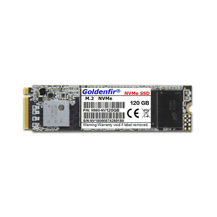 Goldenfir 2.5吋M.2 NVMe固態硬碟，容量：120GB，M.2 NVMe 120GB