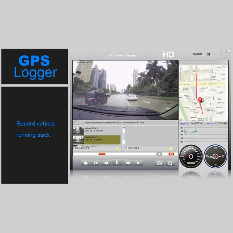 GS90C 車用行車記錄器 2.7 吋 LCD 螢幕 HD 2304 x 1296P 170 度廣角視野，支援動態偵測／TF 卡／G 感測器／HDMI，GS90C