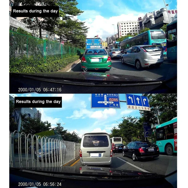 VGA 480P 車用攝錄影機 DVR 行車記錄器數位攝影機語音錄音機，配備 2.4 吋 LCD 螢幕顯示，支援 32GB Micro TF 卡及紅外線夜視功能（黑藍色），2.4 吋 LCD