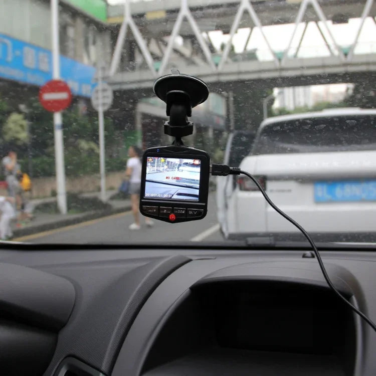 VGA 480P 車用攝錄影機 DVR 行車記錄器數位攝影機語音錄音機，配備 2.4 吋 LCD 螢幕顯示，支援 32GB Micro TF 卡及紅外線夜視功能（黑藍色），2.4 吋 LCD