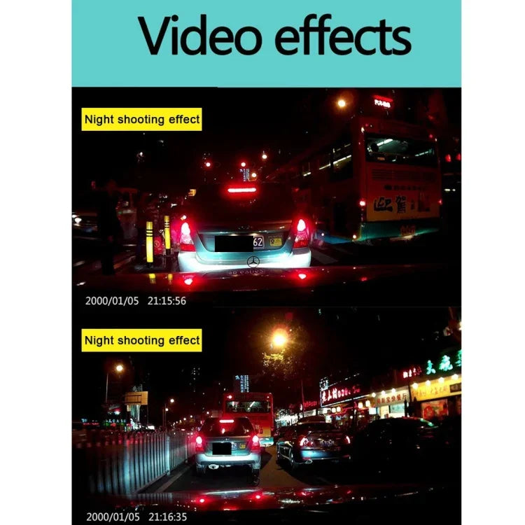 VGA 480P 車用攝錄影機 DVR 行車記錄器數位攝影機語音錄音機，配備 2.4 吋 LCD 螢幕顯示，支援 32GB Micro TF 卡及紅外線夜視功能（黑藍色），2.4 吋 LCD