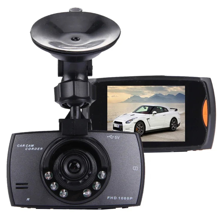 車用行車記錄器 2.7 吋 LCD 480P 1.3MP 攝影機 120 度廣角視野，支援夜視／動態偵測／TF 卡／G 感測器，2.7 吋