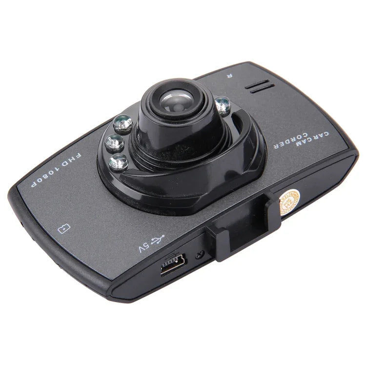 車用行車記錄器 2.7 吋 LCD 480P 1.3MP 攝影機 120 度廣角視野，支援夜視／動態偵測／TF 卡／G 感測器，2.7 吋