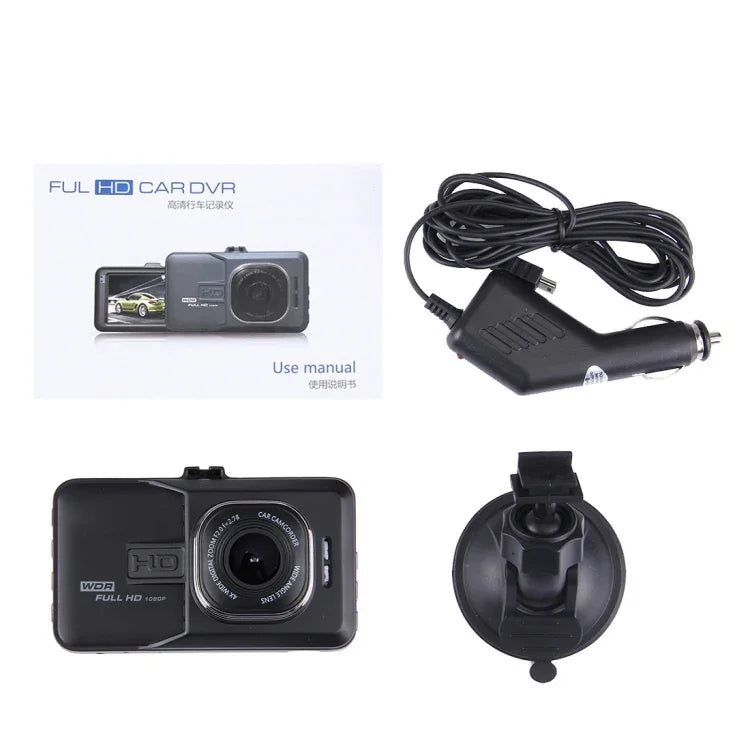車用行車記錄器 3.0 吋 LCD HD 720P 3.0MP 攝影機 170 度廣角視野，支援夜視／動態偵測／TF 卡／HDMI／G 感測器，3.0 吋