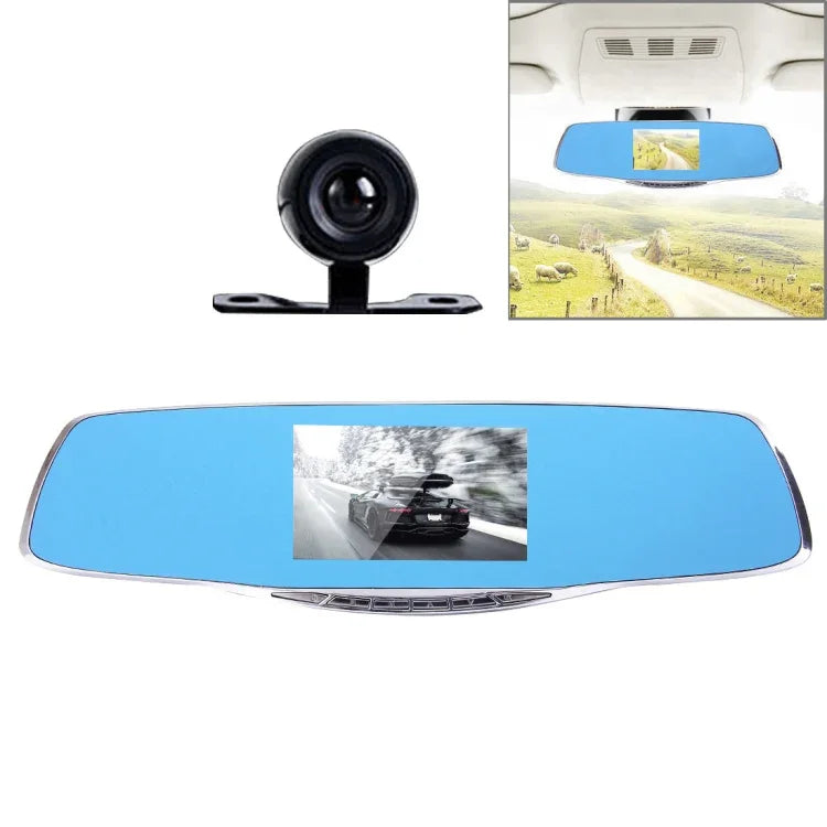 G835 高清 1080P 4.3 吋螢幕顯示後視鏡車用 DVR，Generalplus 2248，雙鏡頭 170 度廣角視野，支援 HDR 錄影／動態偵測功能，G835