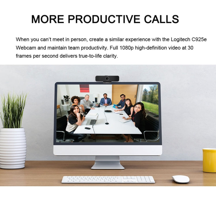 Logitech C925E 1080p 高清網路攝影機，內建安全遮蓋