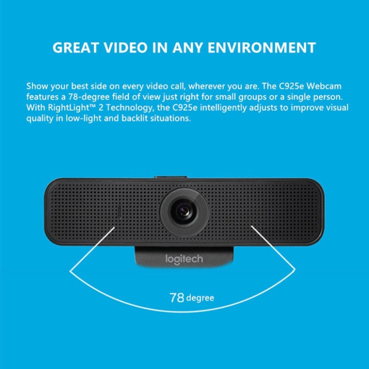 Logitech C925E 1080p 高清網路攝影機，內建安全遮蓋