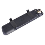 左側螢幕顯示後視鏡車用 DVR，Allwinner 程式，雙鏡頭 1080P 高清 140 度廣角視野，支援 GPS 介面／動態偵測／夜視／TF 卡／G 感測器，後視鏡車用 DVR